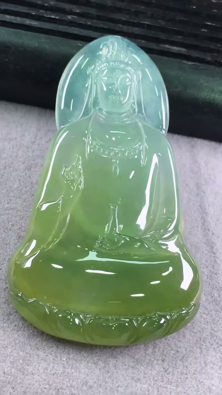 翡翠素衣觀音,天然翡翠A玉, 緬甸玉, Jade, Jadeite