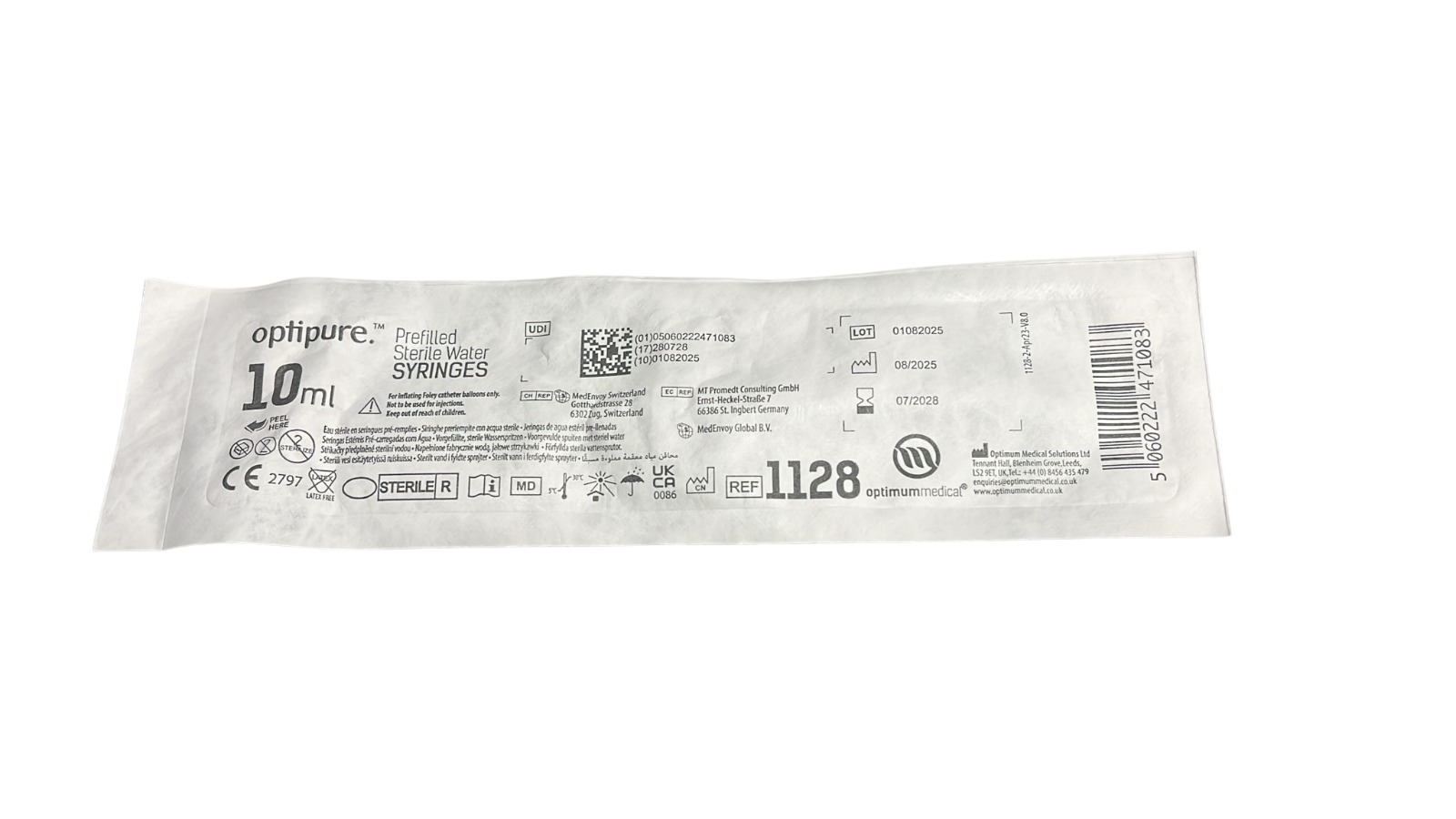 Optipure 無菌水連針管 10ml  (泌尿科尿喉專用)