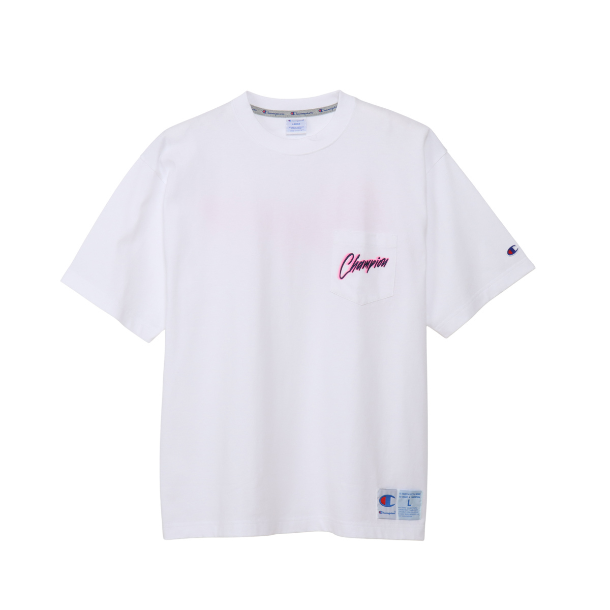 男款-CASUAL 寬版印花短袖TEE-白色(C3-D332-010)