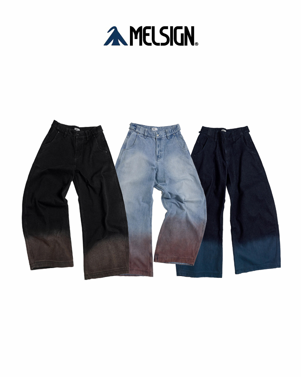 MELSIGN 水洗漸層牛仔褲｜MEL. Washed Denim Jeans（26SS）