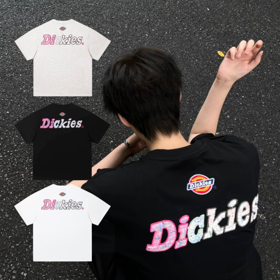 【預購商品】Dickies 美式復古 多巴胺紋拼接 休閒短袖 DKU262NKTE36