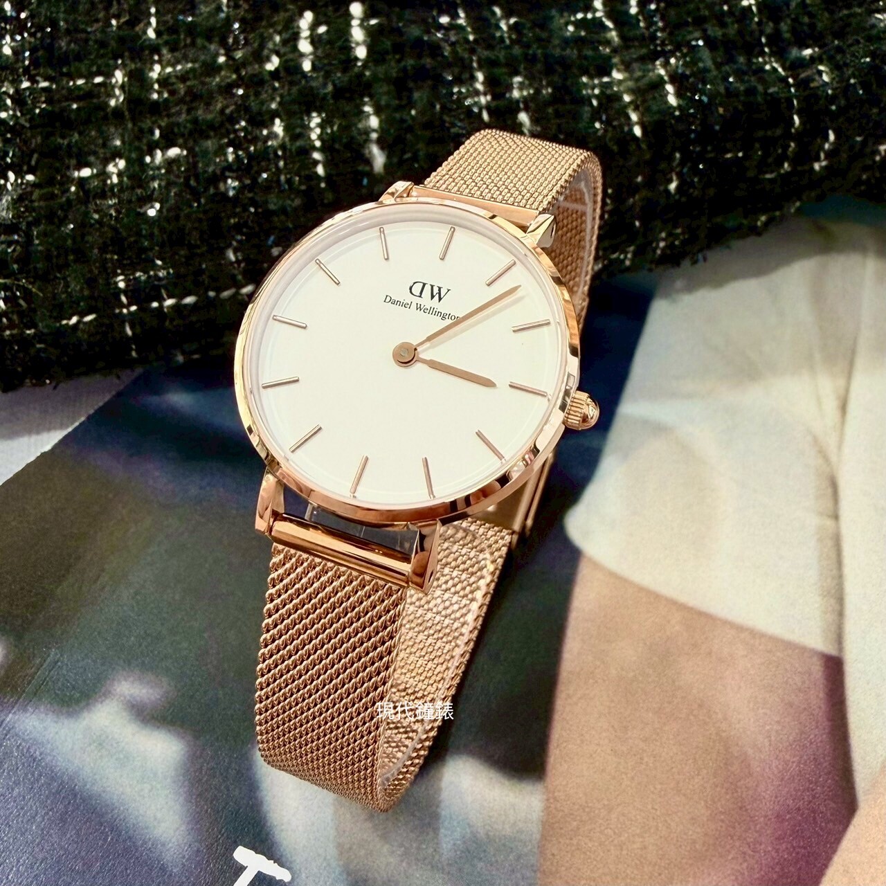 【DW Daniel Wellington】經典玫瑰金米蘭帶 女錶 DW00100219 28mm 現代鐘錶