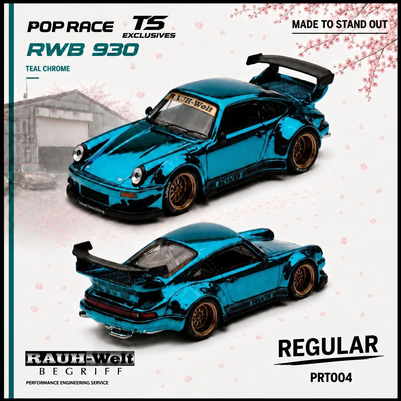 預訂 Pre Order - Poprace PRT004 – RWB 930 TEAL CHROME