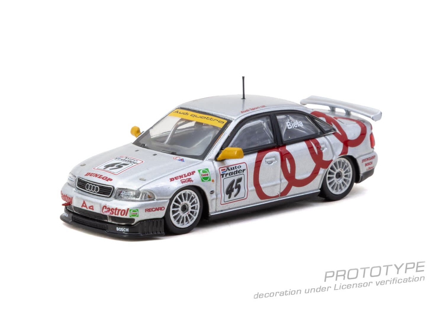 預訂:1/64 TARMAC Audi A4 quattro BTCC 1996 Champion Frank Biela (T64-077-96BTC45)