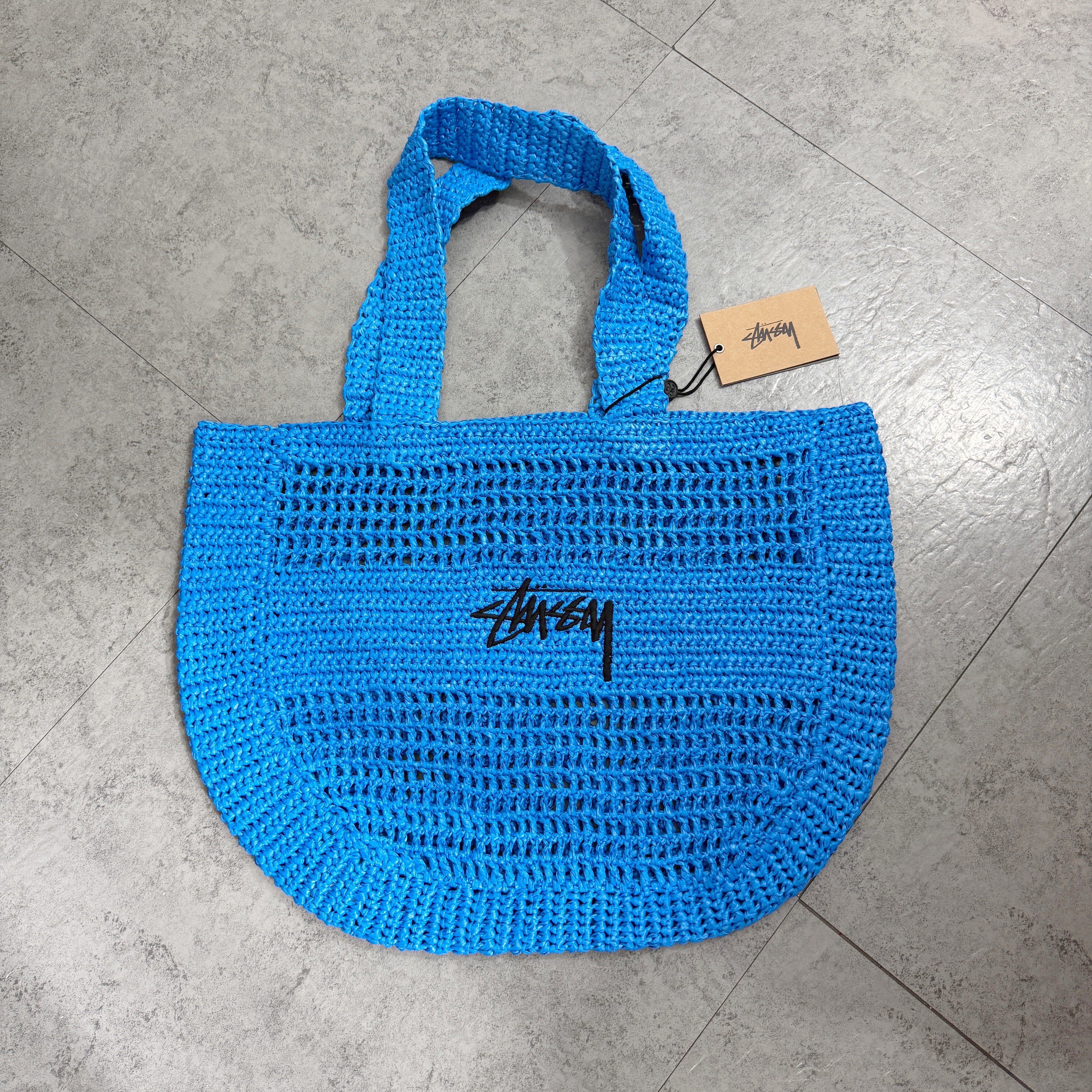 STUSSY WOVEN TOTE BAG BLUE 藍色 編織袋