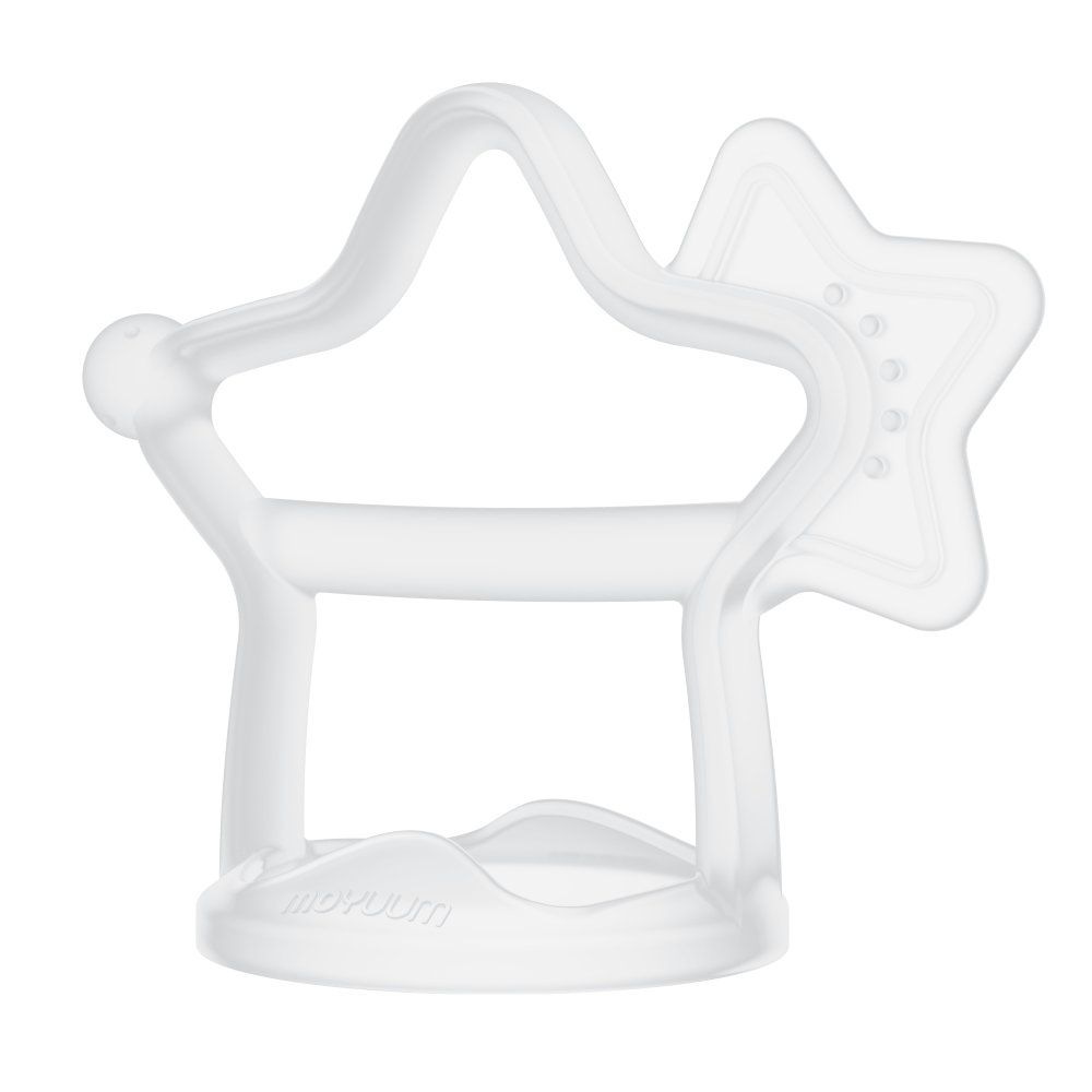 【MOYUUM】Platinum Silicone Star Baby Teether  (Transparent)