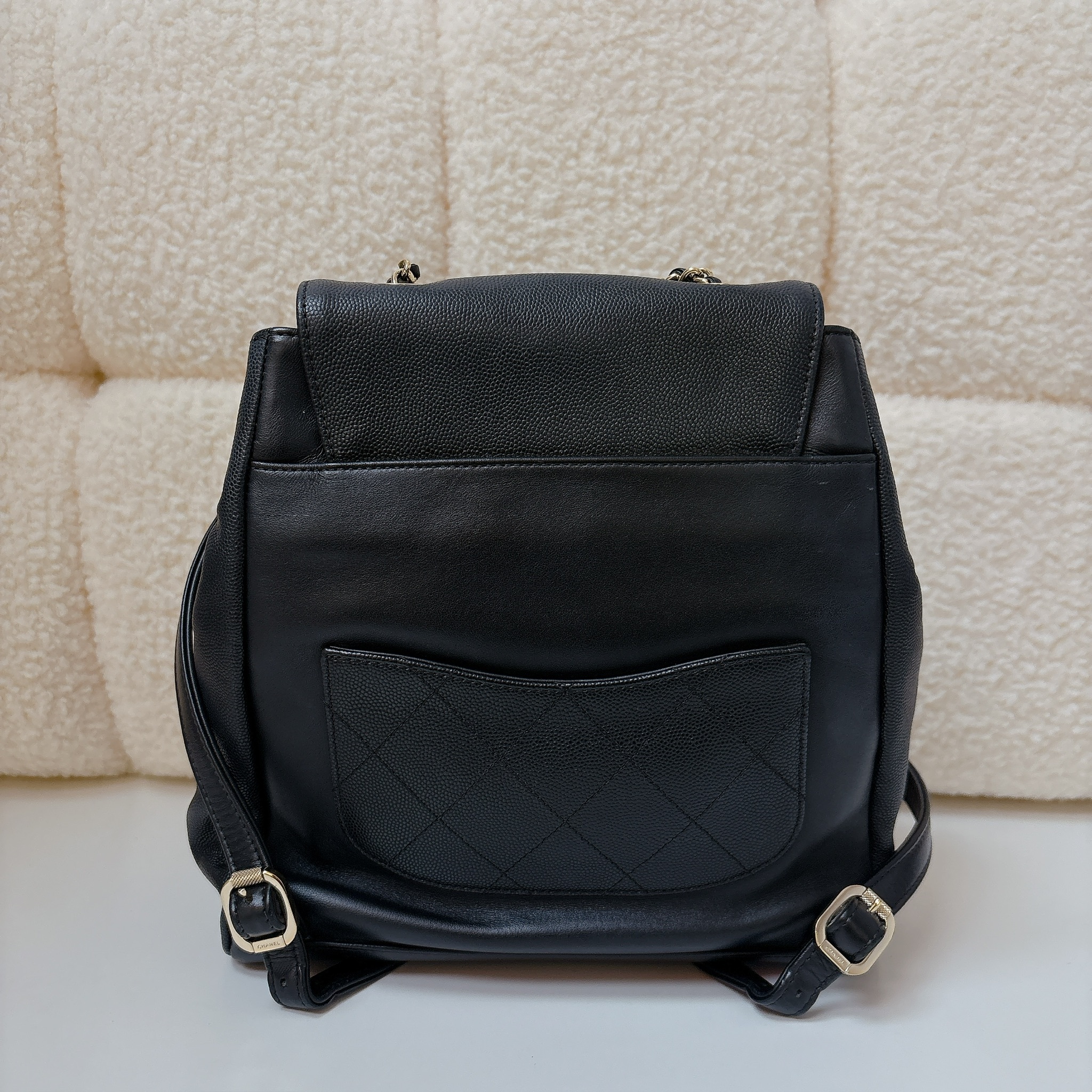 Chanel Business Affinity Backpack - Black / GHW