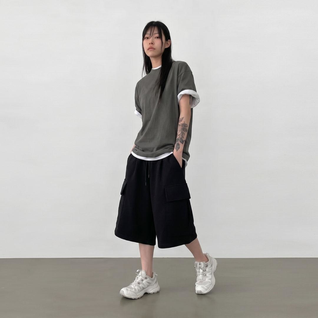 『RB』 大口袋七分棉褲