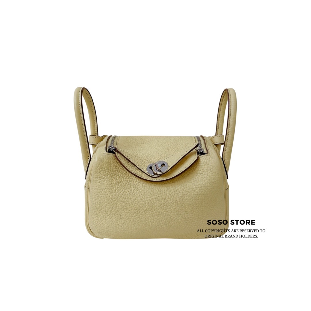 Hermes Mini Lindy - Jaune Poussin / SHW
