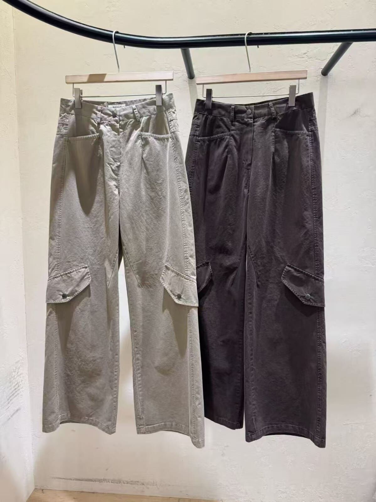 WJ6208 水洗寬版工裝褲