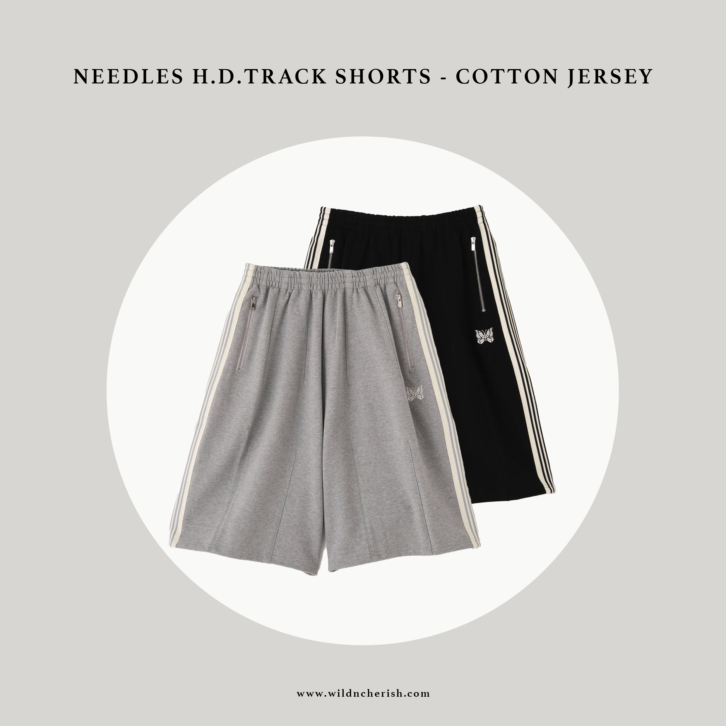 預訂 | NEEDLES H.D.TRACK SHORTS - COTTON JERSEY 別注 棉質短褲