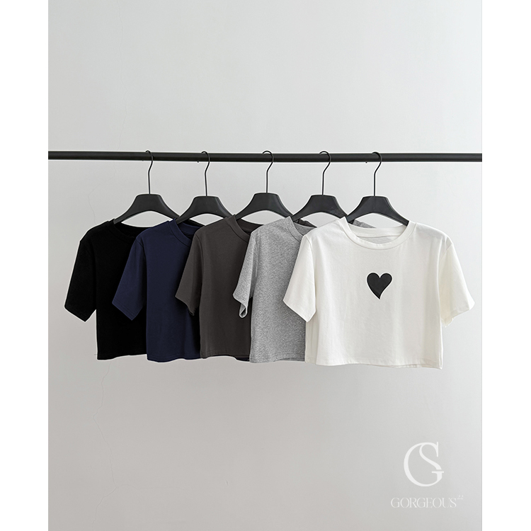 M163 「激優短版愛心LOGO TEE」