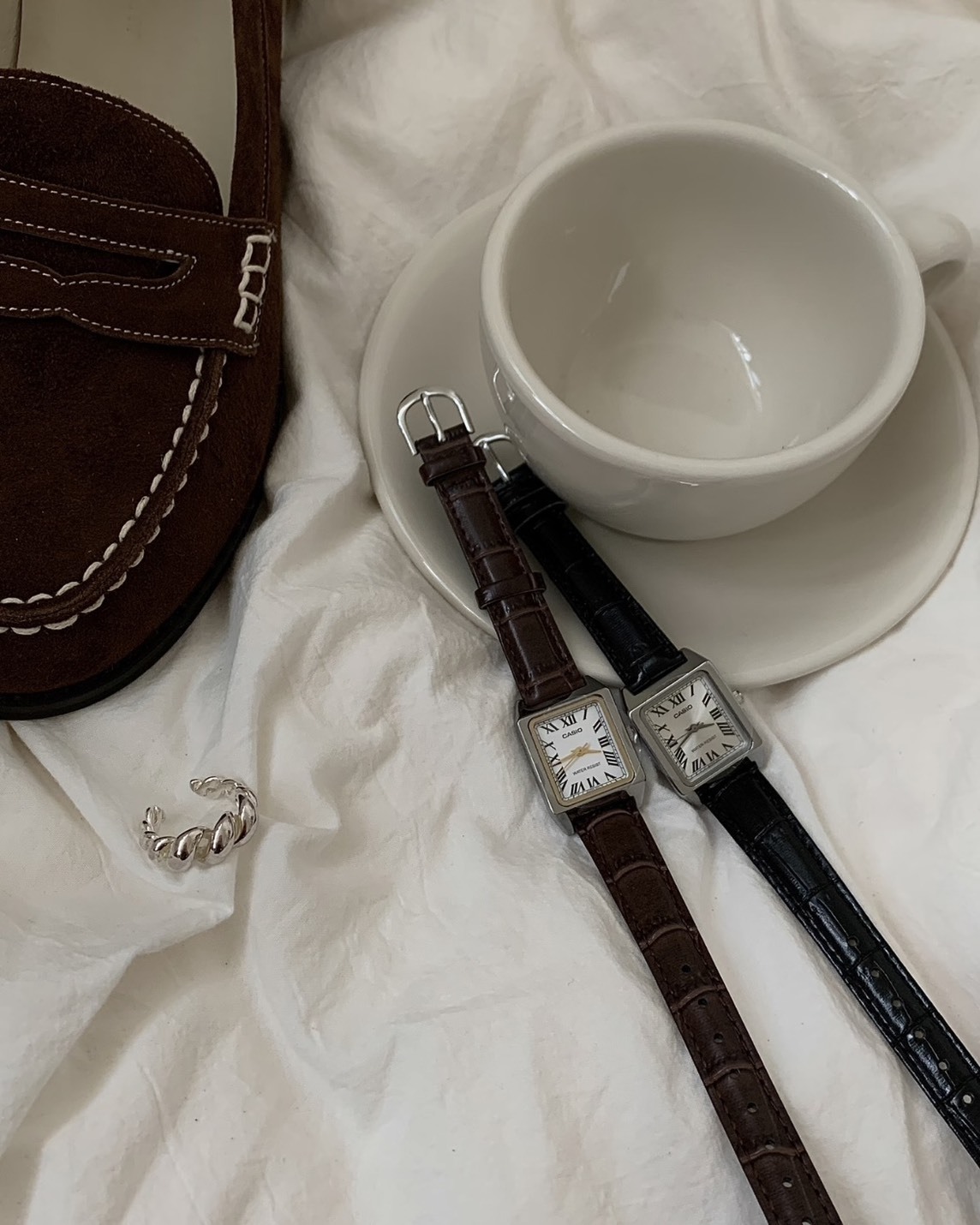 <女孩專屬⌚>Casio Standard 卡西歐 小方表 石英機芯 皮革 女錶 手錶 2色