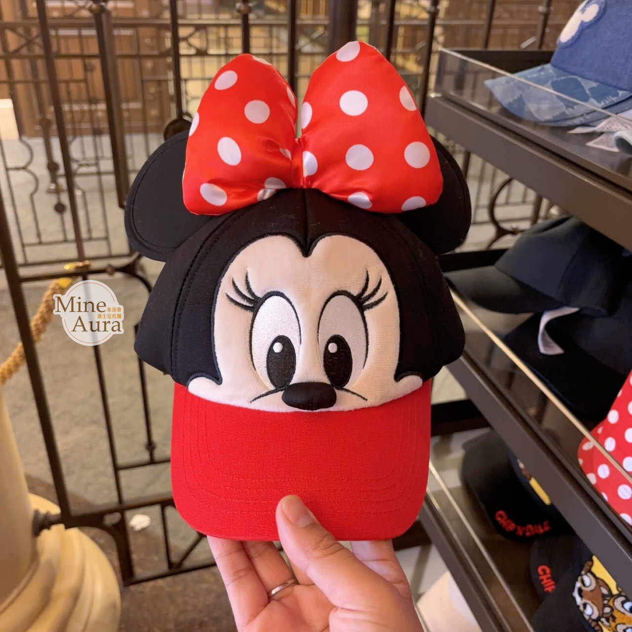 米妮 Minnie 大頭 小身體 造型帽 棒球帽 帽子 -上海迪士尼樂園
