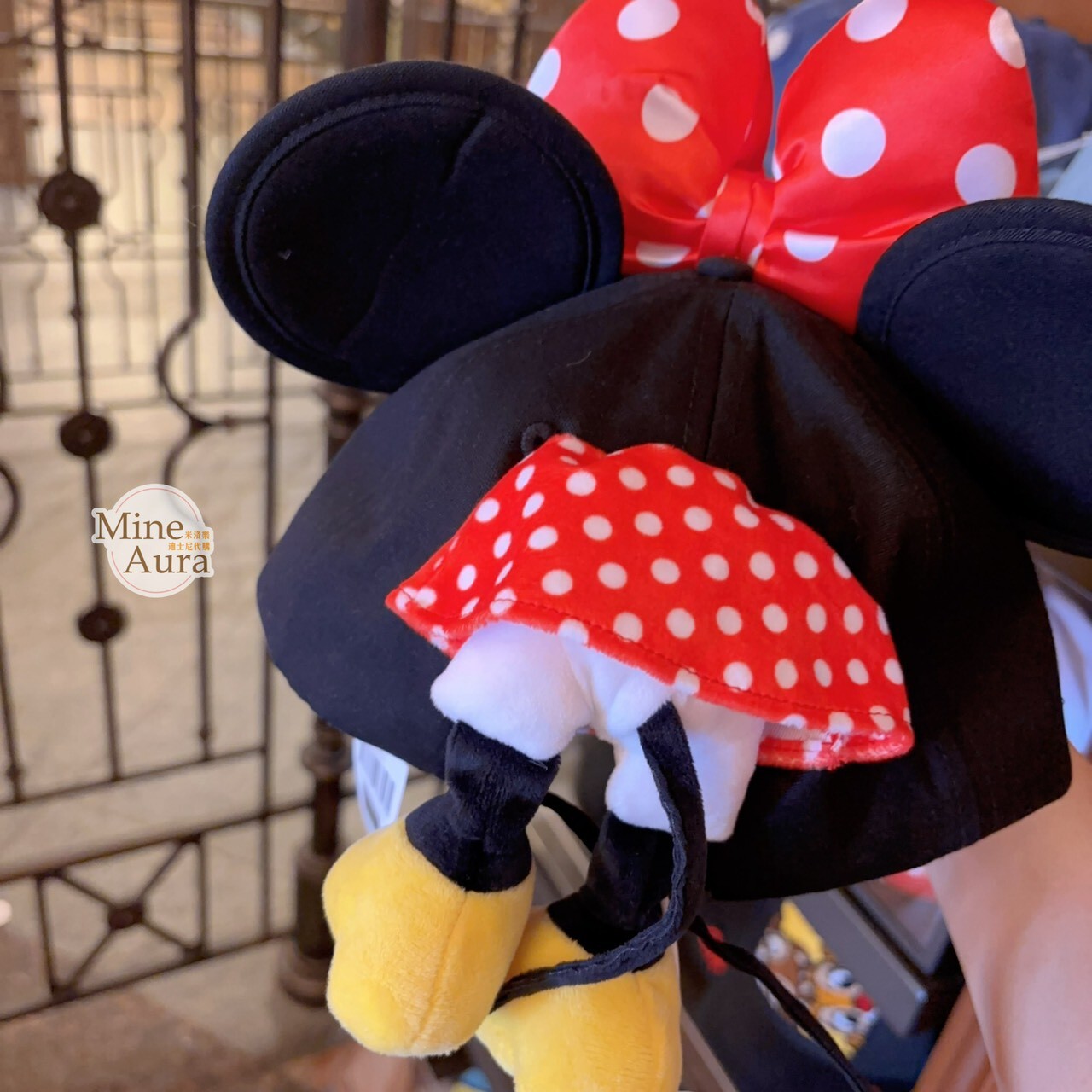 米妮 Minnie 大頭 小身體 造型帽 棒球帽 帽子 -上海迪士尼樂園