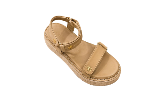 [EPO] TORY BURCH GINGER SHORTBREAD/GINGER SHORTBREAD ESPADRILLE SPORT SANDAL, 155833-200 (POETB75)