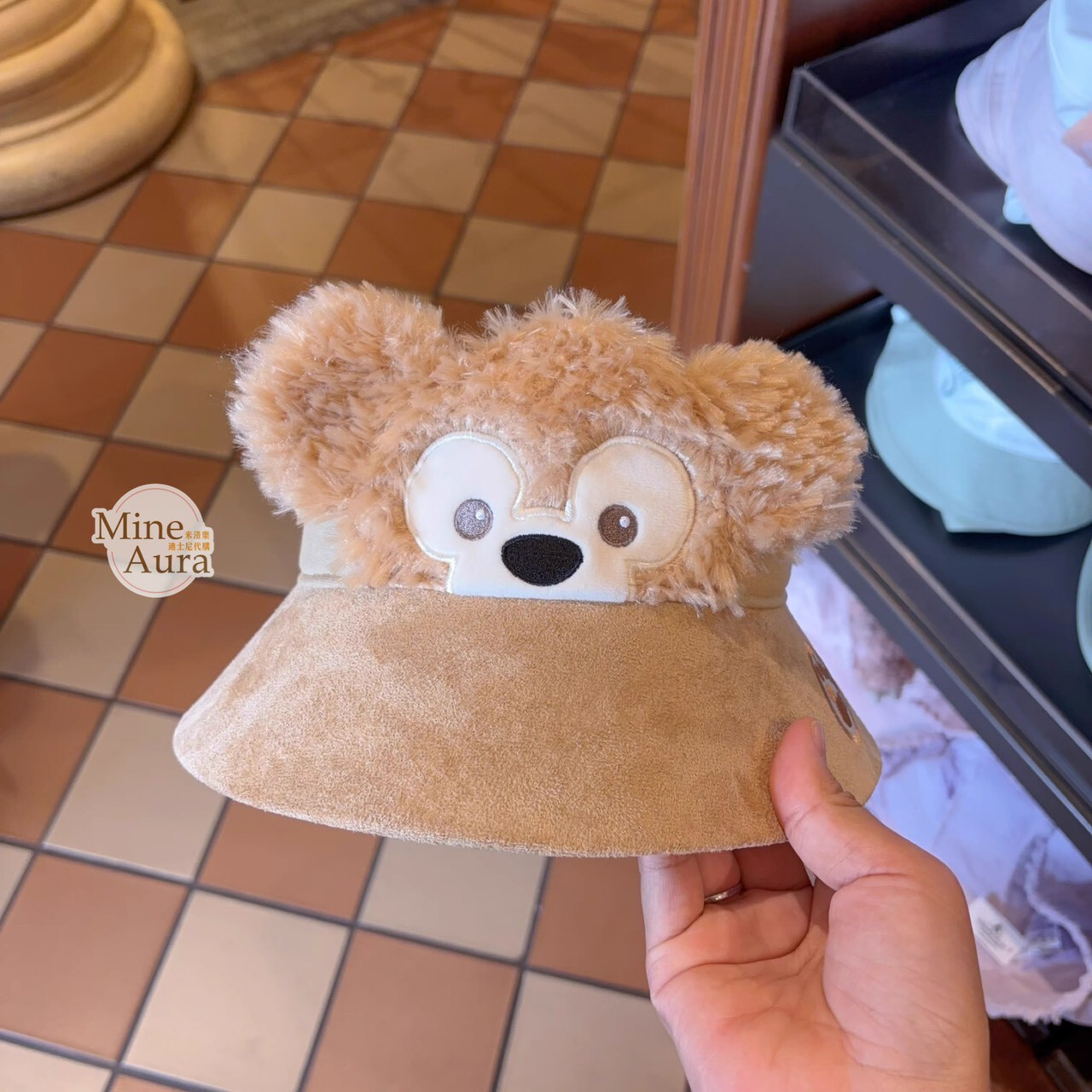 達菲 Duffy 造型 中空帽 空頂帽 遮陽帽 帽子 -上海迪士尼樂園