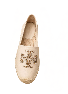 [EPO] TORY BURCH DULCE DE LECHE EMBELLISHED ESPADRILLE, 163769-215 (POETB78)