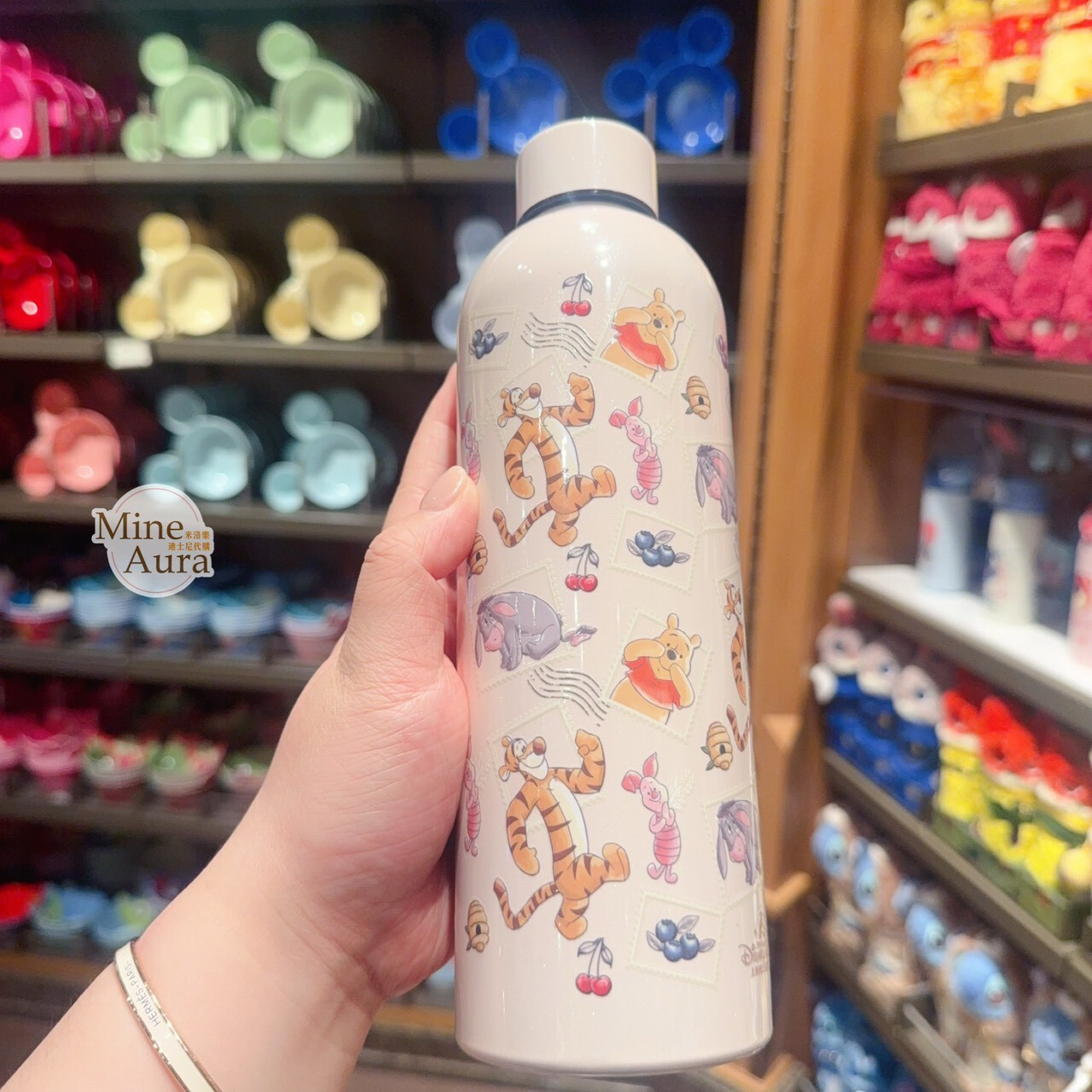 小熊維尼 Winnie the Pooh 與好友們 滿版 圖案 不鏽鋼 保溫杯 水壺 -上海迪士尼樂園