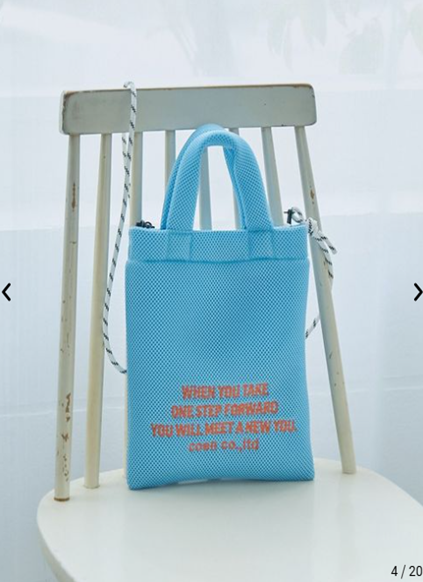 AL012 coen 刺繡Logo的網眼兩用肩包