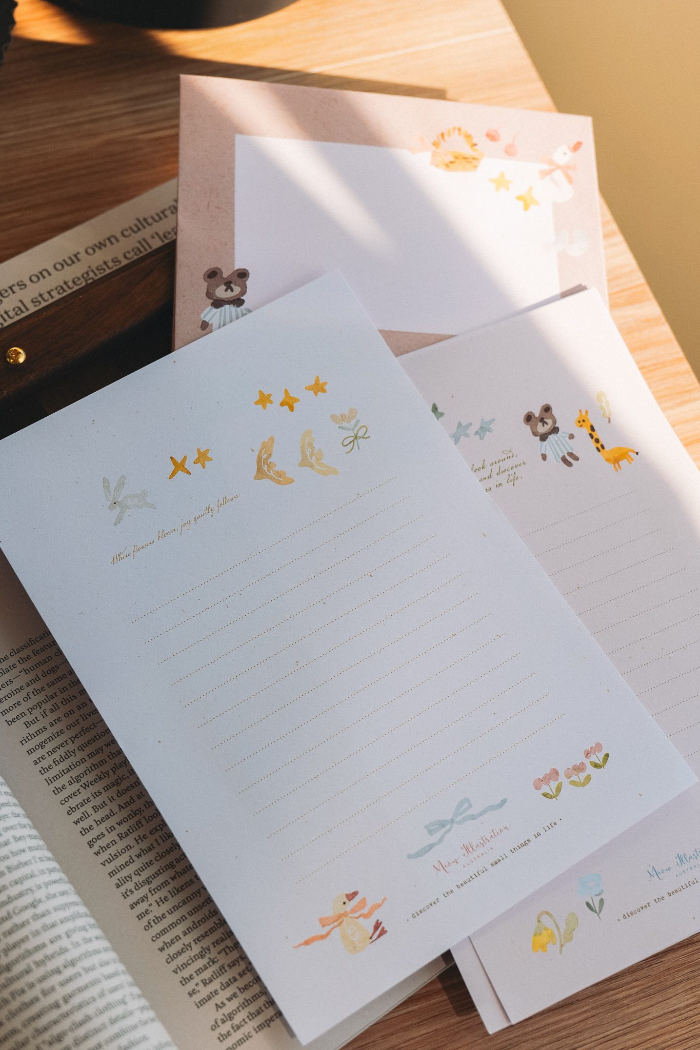Meow Illustration．森林派對 信封信紙組