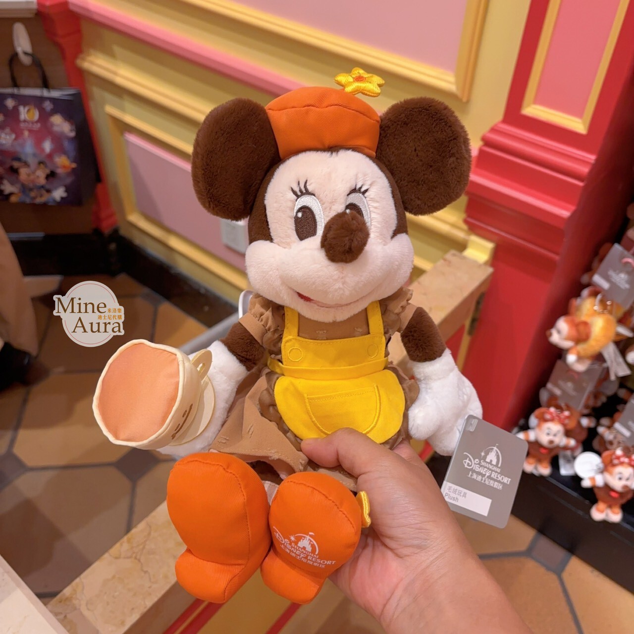 米奇和朋友們 都市醇香系列 米妮 Minnie 娃娃 玩偶 -上海迪士尼樂園