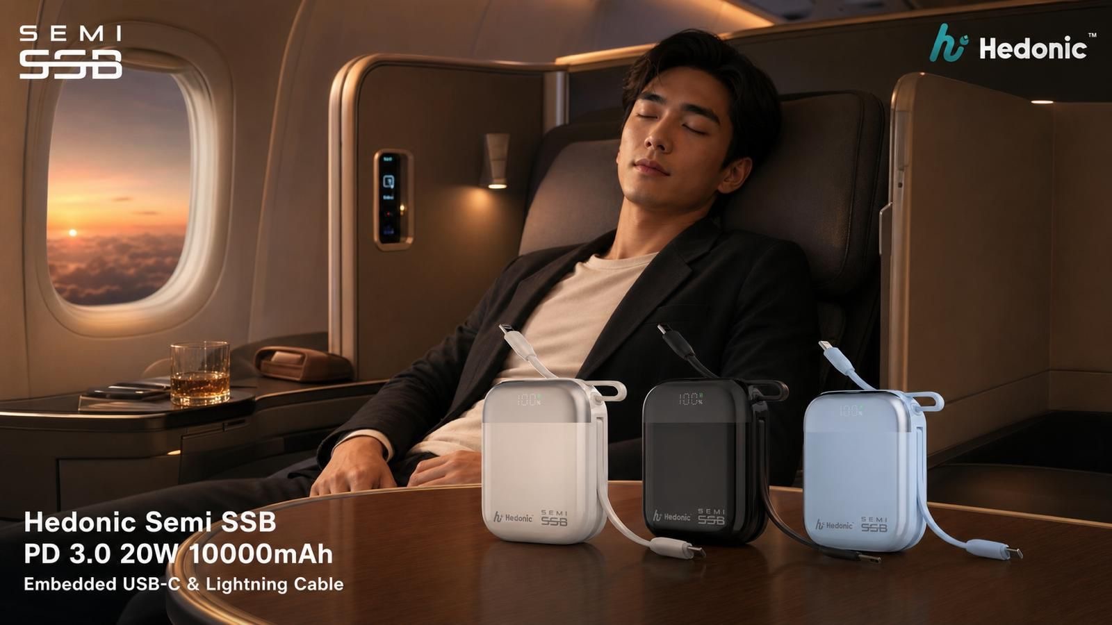 🇯🇵日本 Hedonic 半固態 10000mAh 行動電池 CCC & Qr code 《快充！安全！防爆！雙線！》