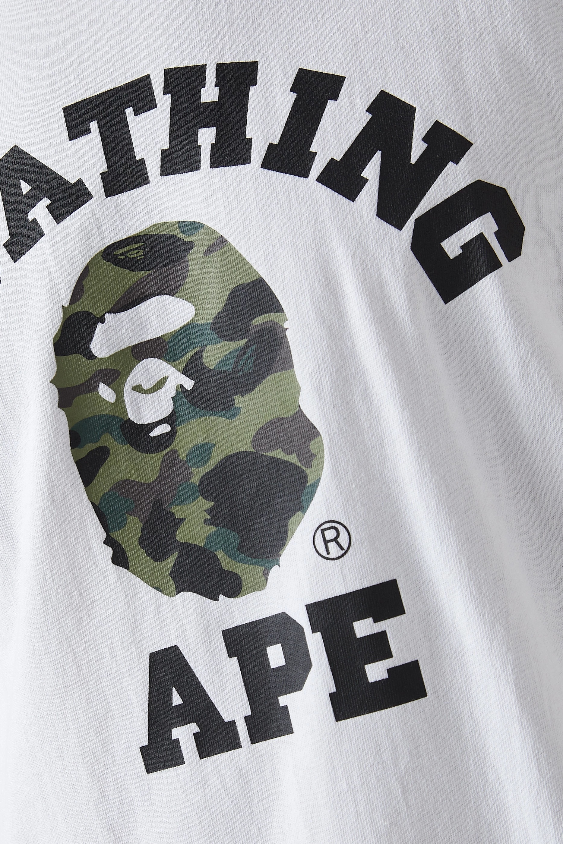 【逢甲FUZZY】A Bathing Ape Camo College T 猿人綠迷彩 白色 短袖 全新 現貨