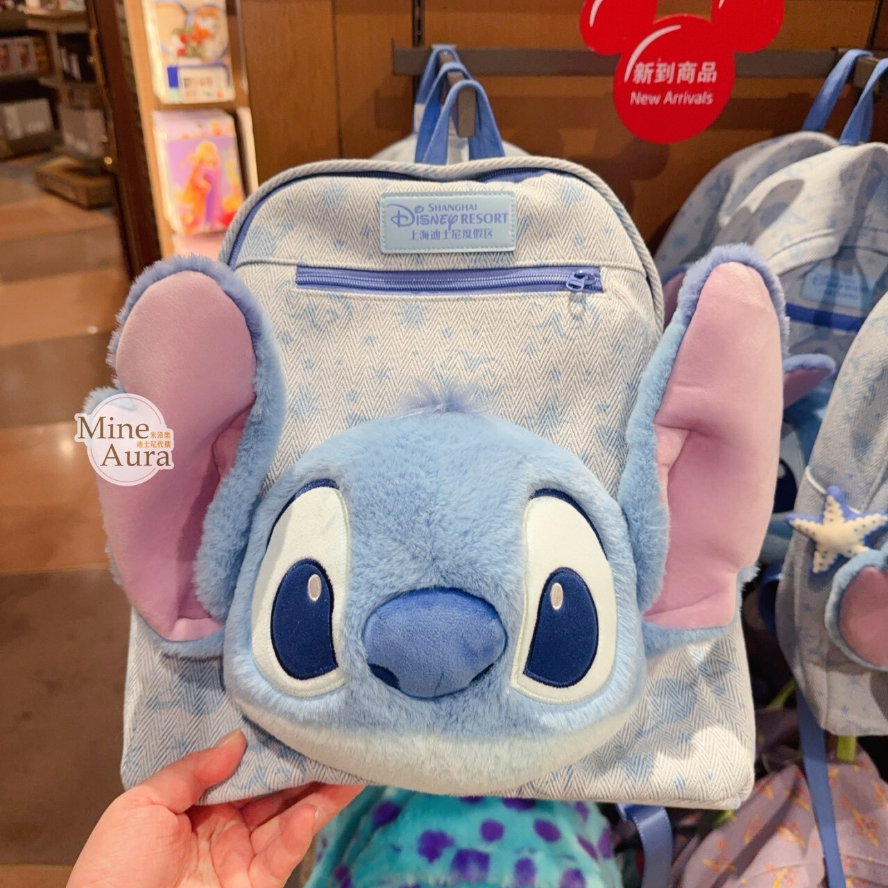 史迪奇 Stitch 絨毛大頭 造型 後背包 星際寶貝 Lilo & Stitch -上海迪士尼樂園