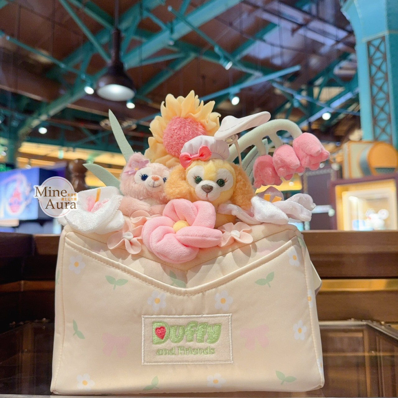 可琦安 餅乾 CookieAnn 玲娜貝兒 LinaBell 絨毛花束 信封造型 擺飾品 -上海迪士尼樂園
