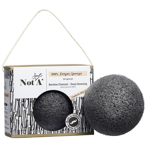 LB260530 - L4-Not Just A 蒟蒻潔面梳乎厘 - 黑竹炭 100% Pure Konjac Sponge - Bamboo Charcoal FACE