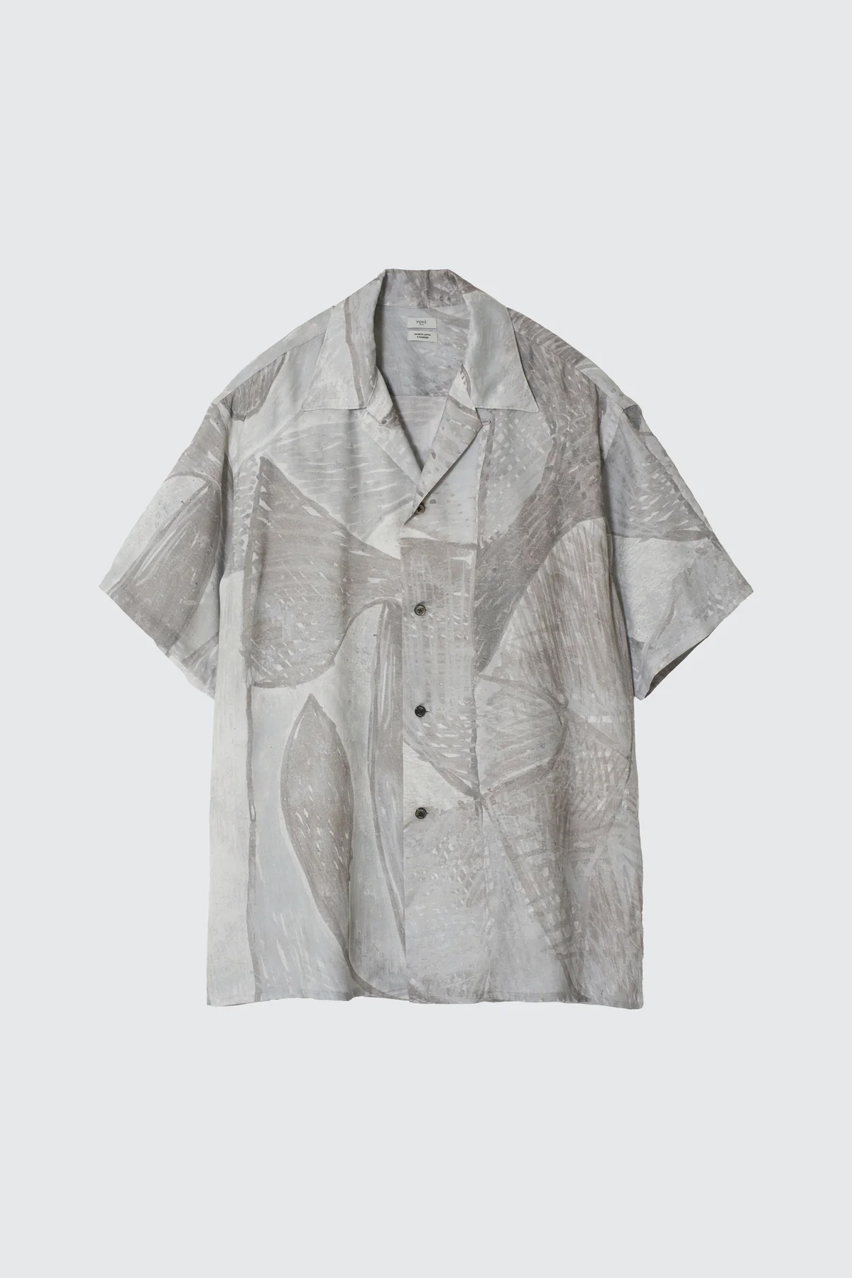 YOKE PRINTED TENCELL OPEN COLLAR SHIRT