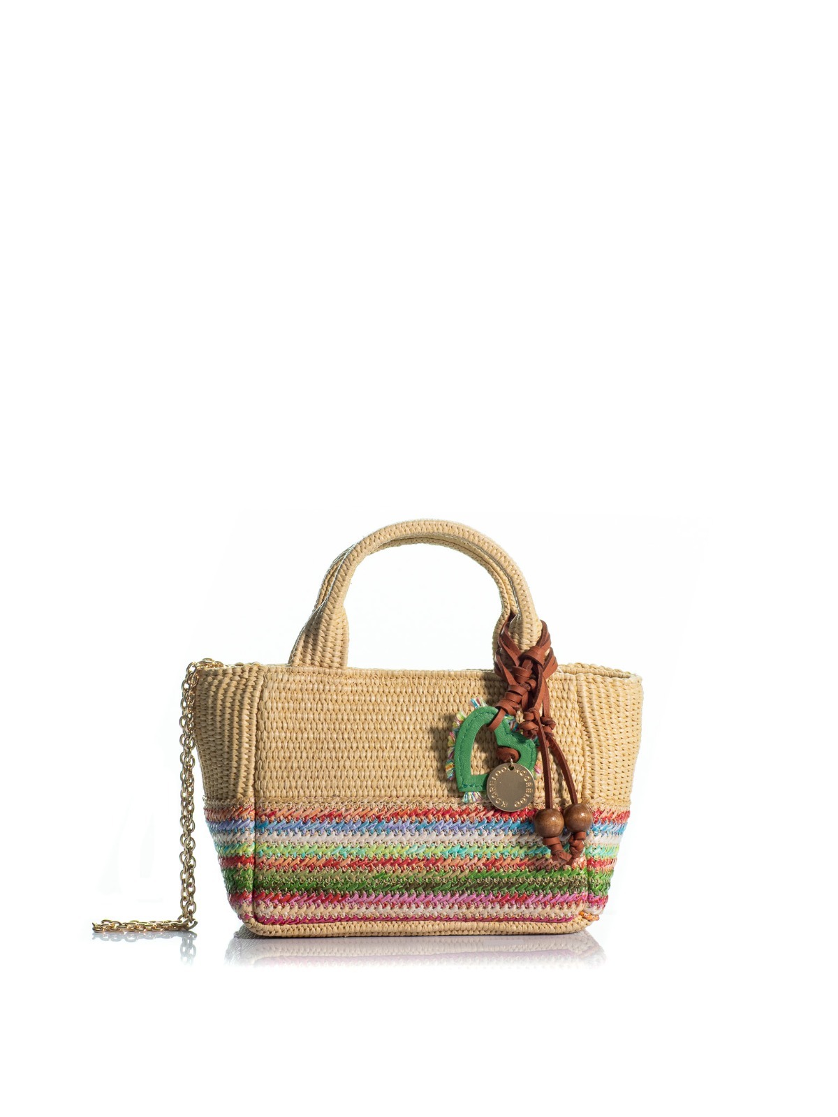 1KO0526-192 [KOORELOO] The Charming Tote Mini Small Natural/Multi Raffia #15202.0312.1603.3 (EU)