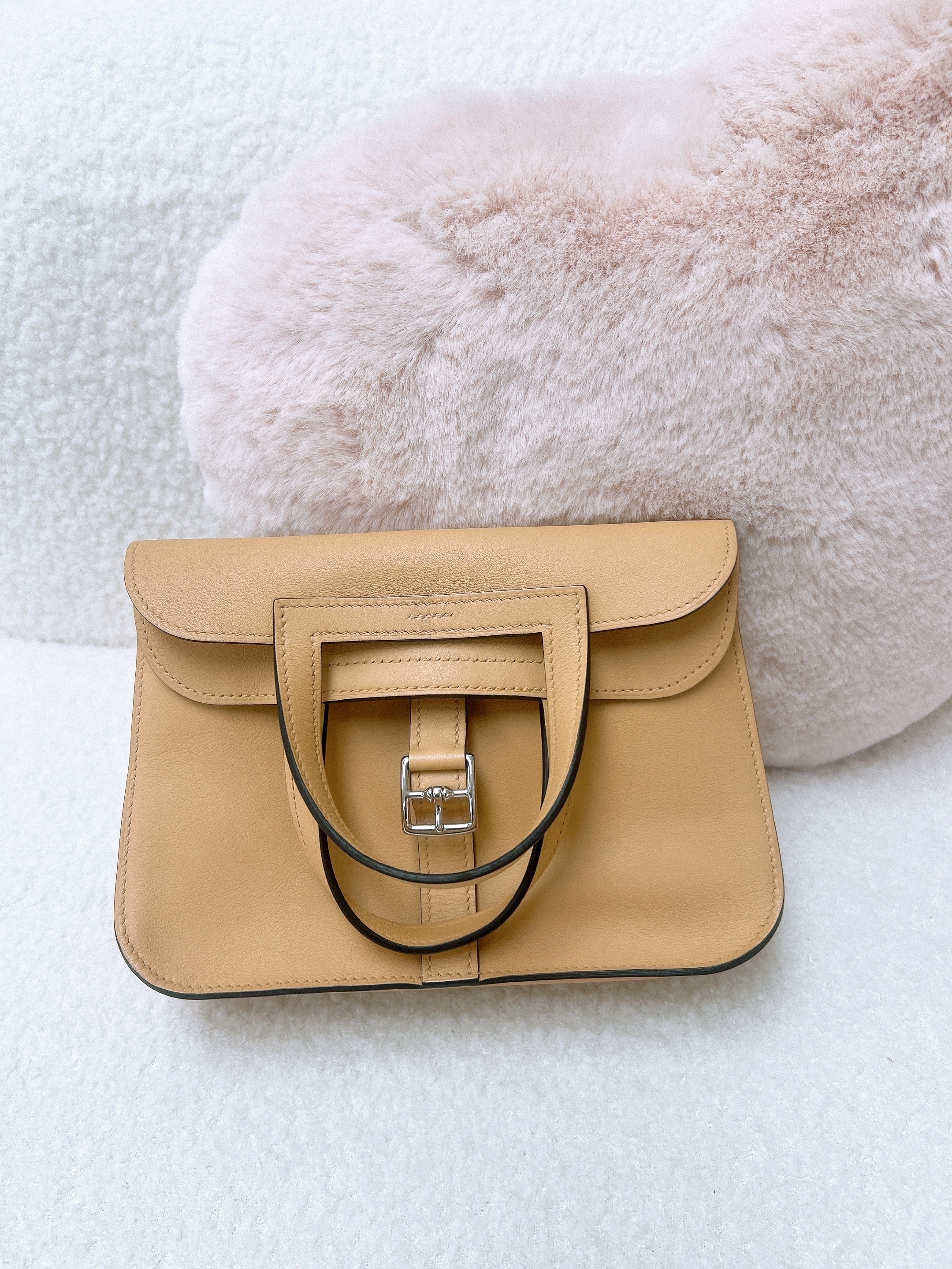 Hermes mini halzan (apricot brown/ swift/ stamp A)