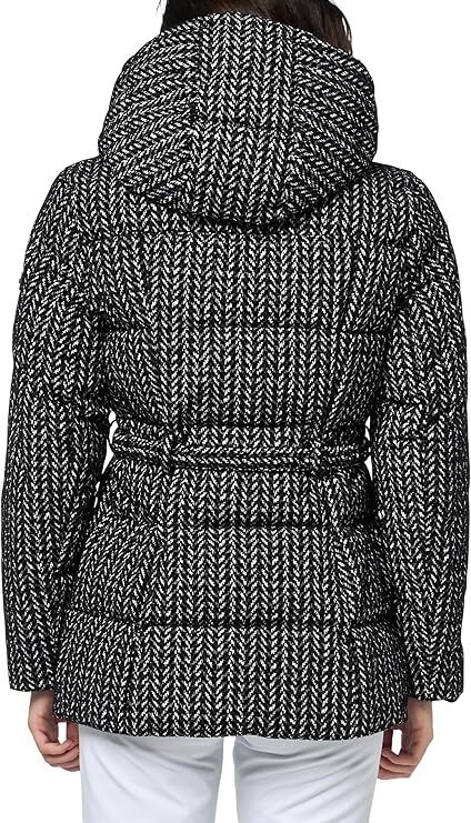 [S] DKNY HPT COTTON TOUCH PUFFER WITH HOOD AND BELT, DL5MPX11-HPT (SD1867)
