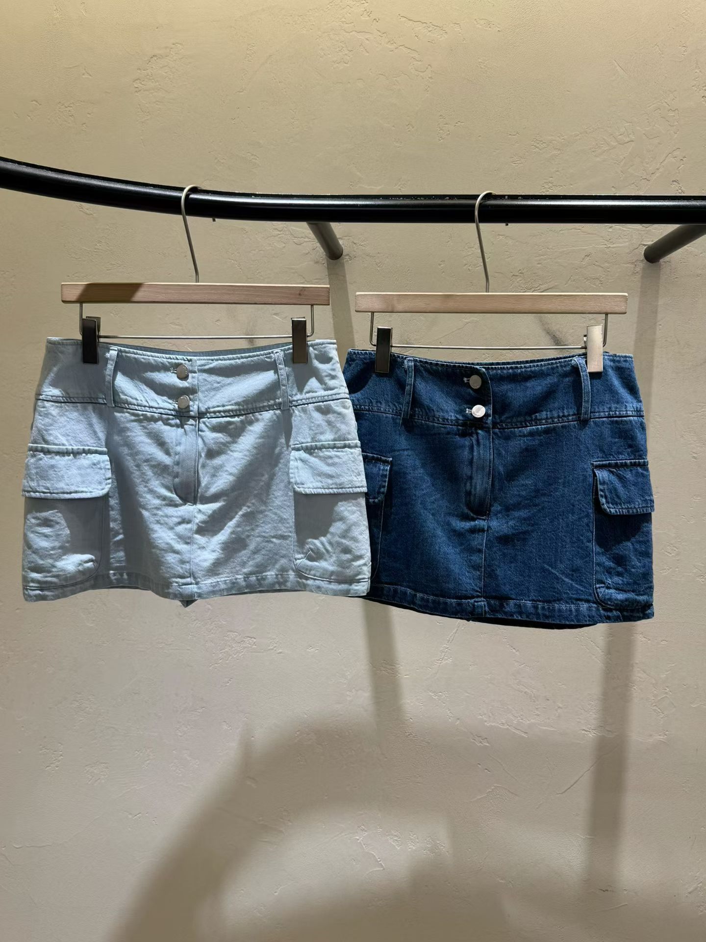 WJ6228 Y2K 風格牛仔工裝短裙