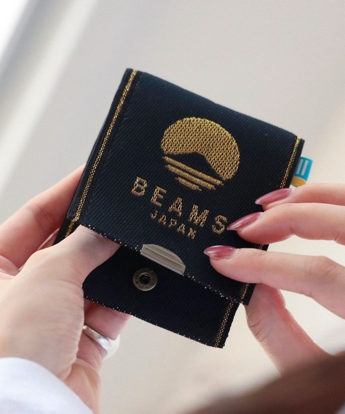 BEAMS JAPAN 10週年限定「金線富士山」傳統疊緣零錢包 |限時收單|