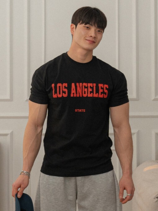 Los Angeles muscle short-sleeved T-shirt