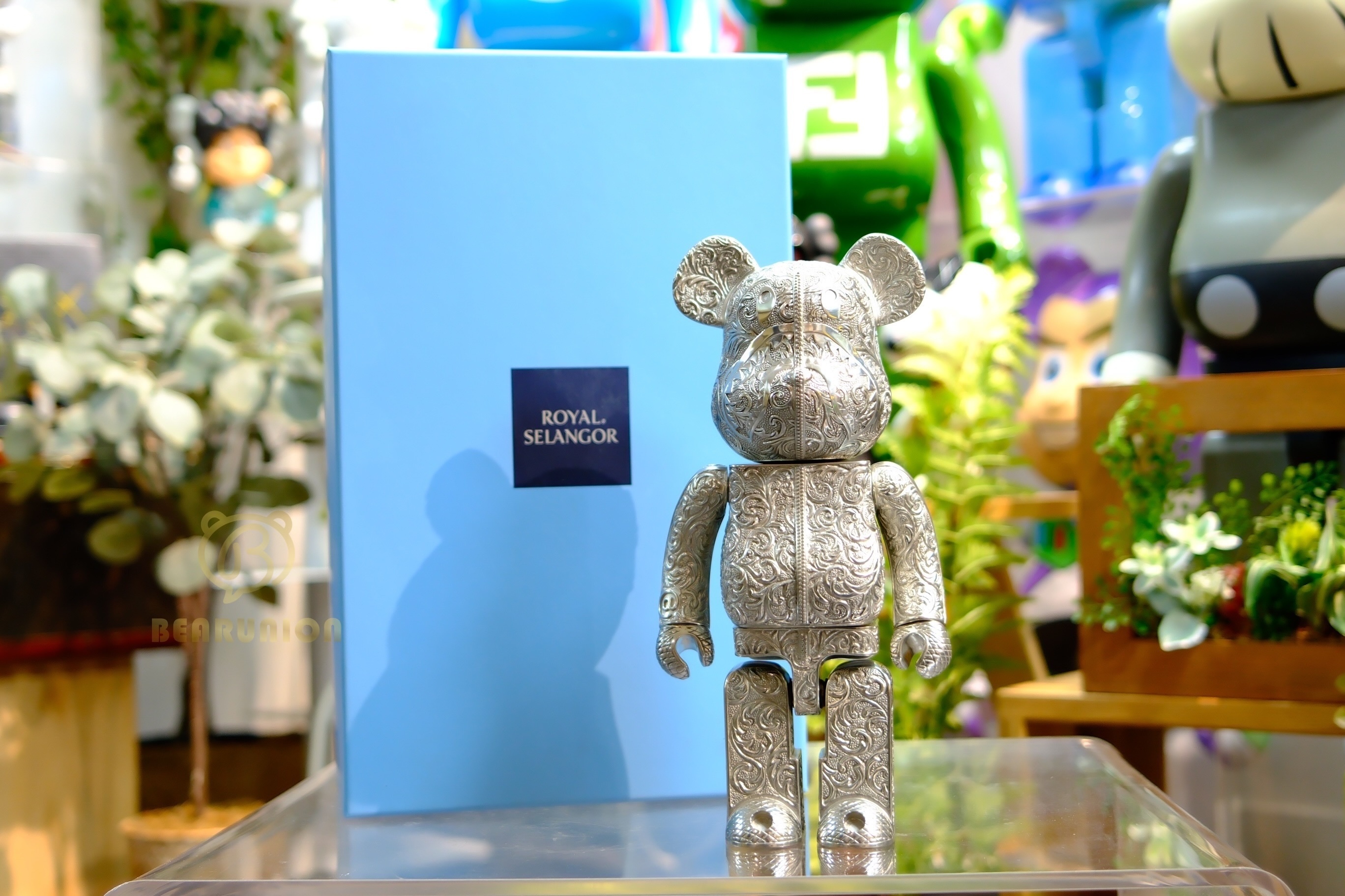 🎏Pre-Order🎏Bearbrick 400% BAPE SHARK ROYAL SELANGOR SLIVER