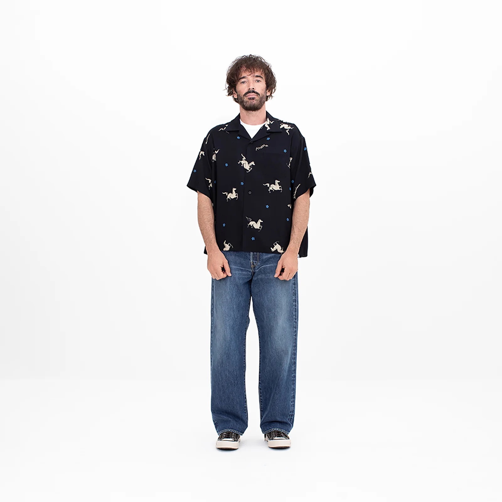 VISVIM 2026 S/S CROSBY SHIRT S/S *RAYON - BLACK PRE ORDER ITEM (預訂中)