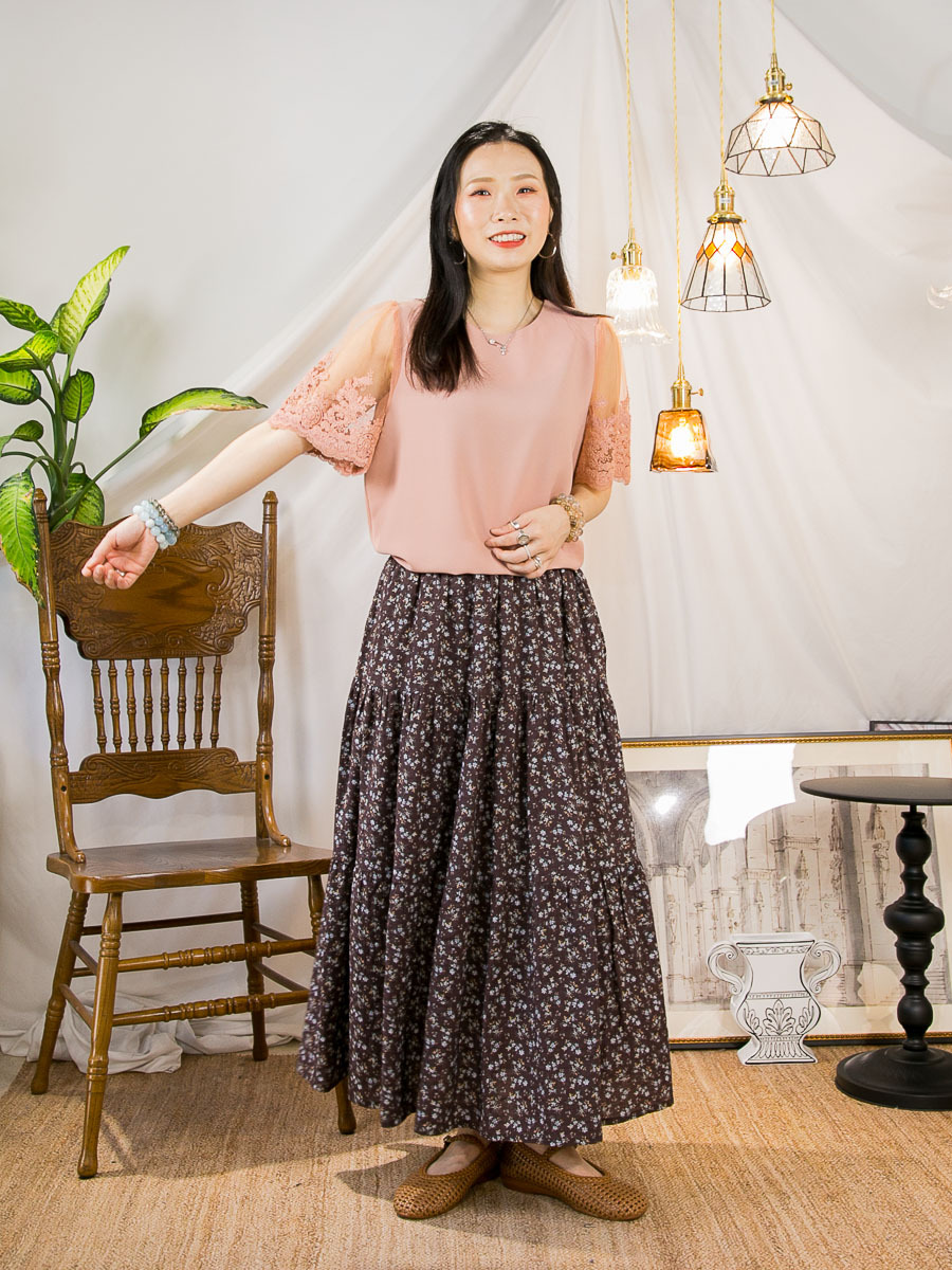 【29/5-31/5限時優惠】手袖 LACE網布．雪紡料TOP