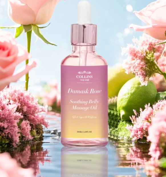 CC260530 - M3-Collins(女王系列) 大馬士革玫瑰暖宮呵護油 50ml (Damask Rose Soothing Belly Massage Oil) (買1送1共2件）