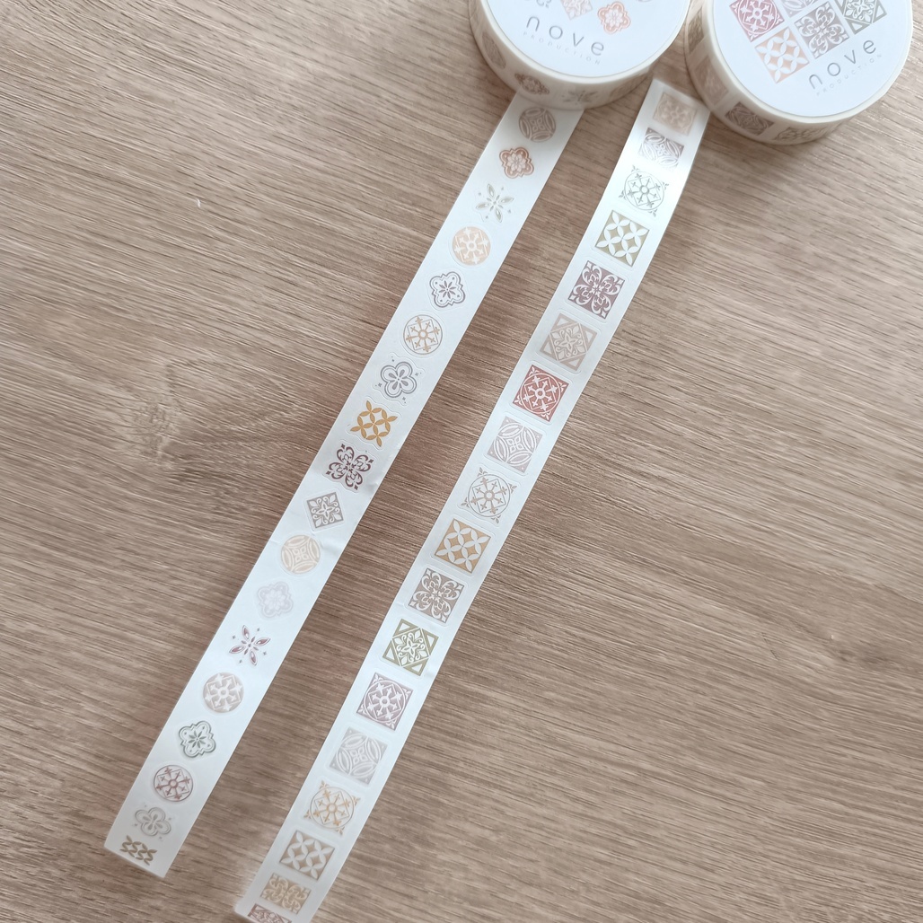 nove．Tiles 花磚 2cm割型和紙膠帶 <整捲/分裝>