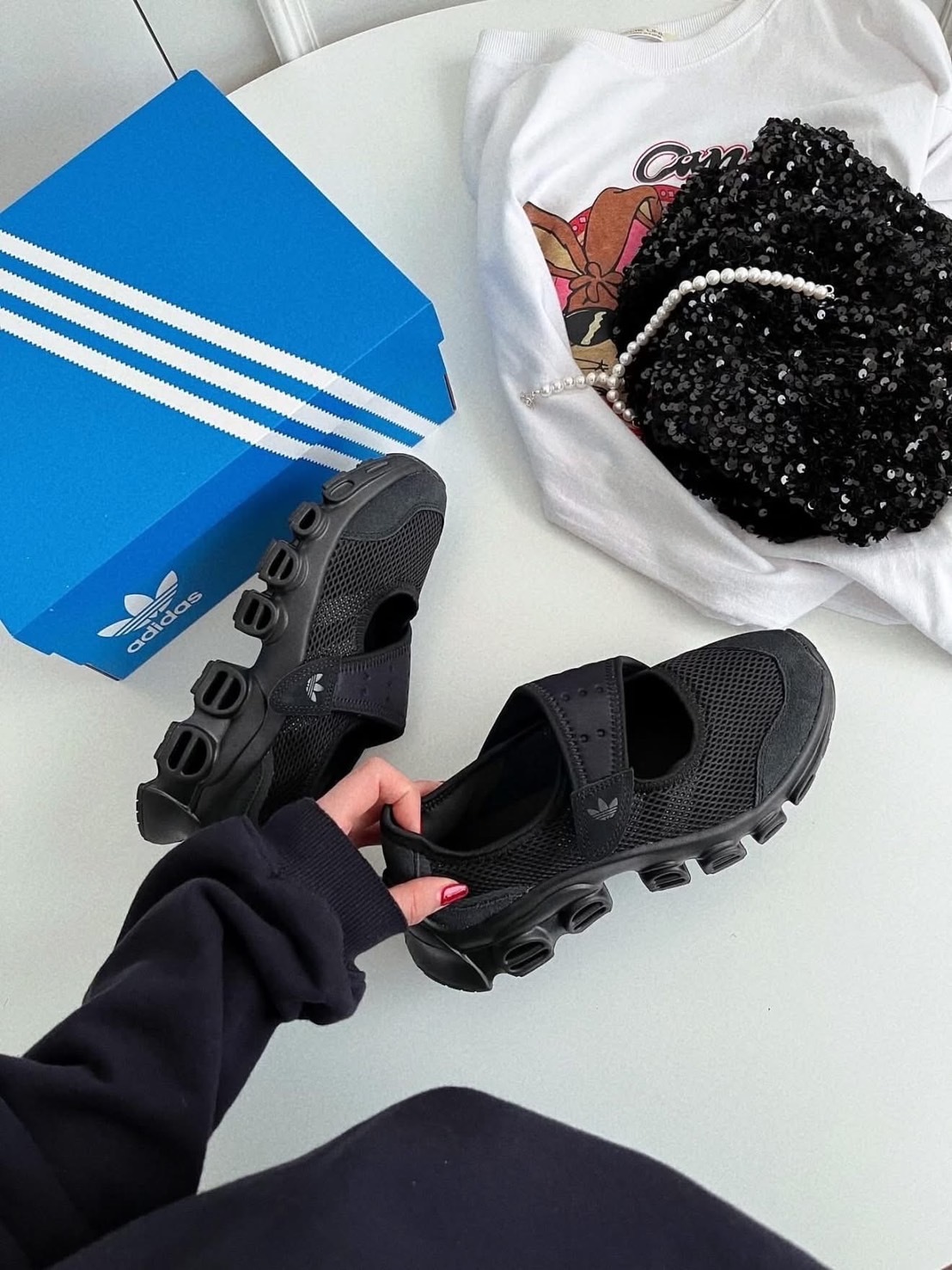 【Luxury】 Adidas Originals Adifom Megajane 舒適輕盈 瑪麗珍鞋 女款 黑色灰色 JH7556 JI2416 增高 人氣穿搭