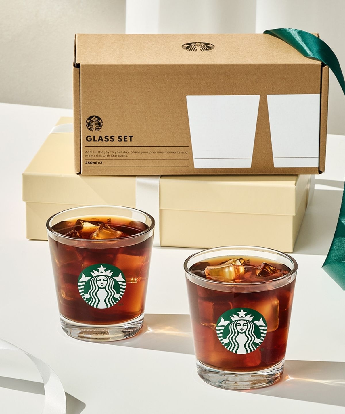 STARBUCKS 星巴克 經典賽倫女神迷你玻璃杯套裝 250ml (2入組)