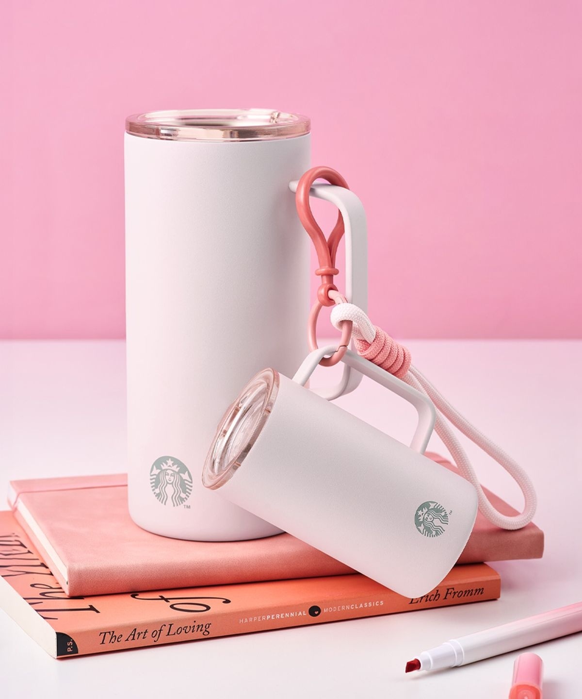 STARBUCKS 星巴克 [坦克雙入組] 粉嫩迷你 133ml & 粉色坦克 503ml 套裝