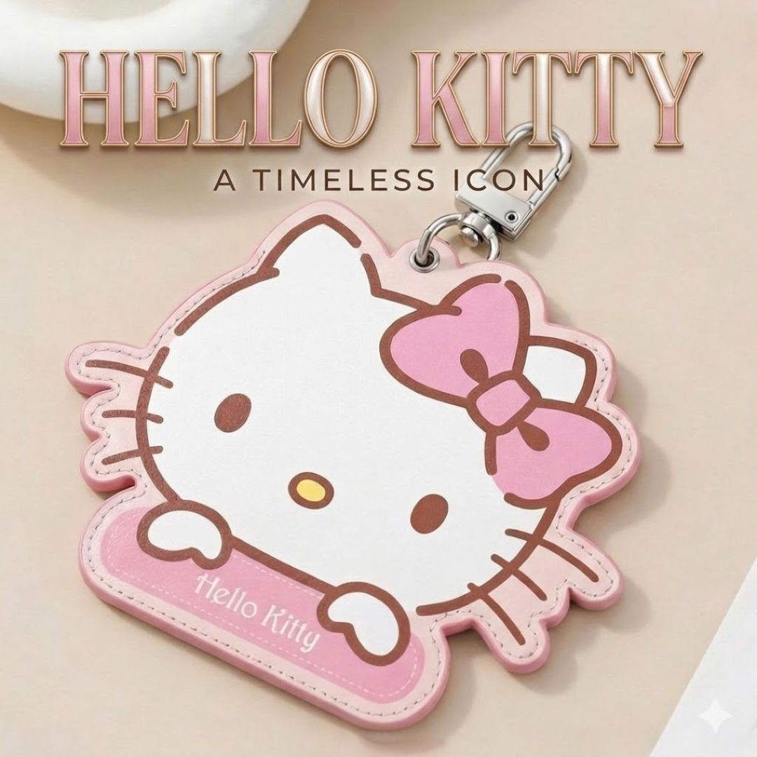 Hello Kitty|Sanrio 大頭造型-皮革八達通證件套
