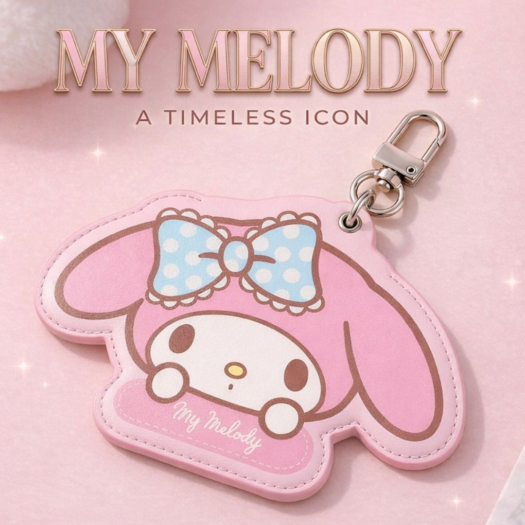 MY MELODY|Sanrio  大頭造型-皮革八達通證件套