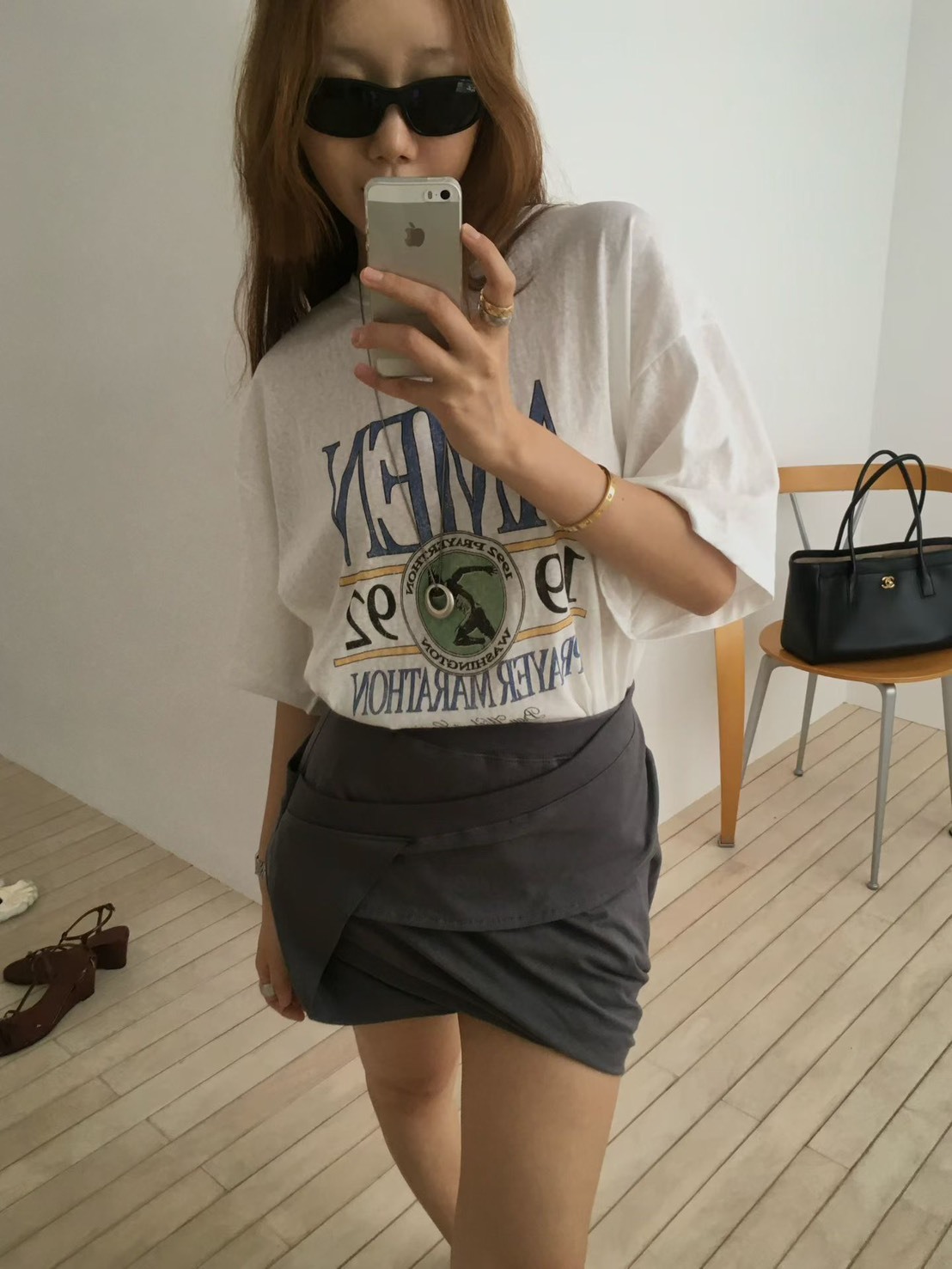 不規則包臀短裙