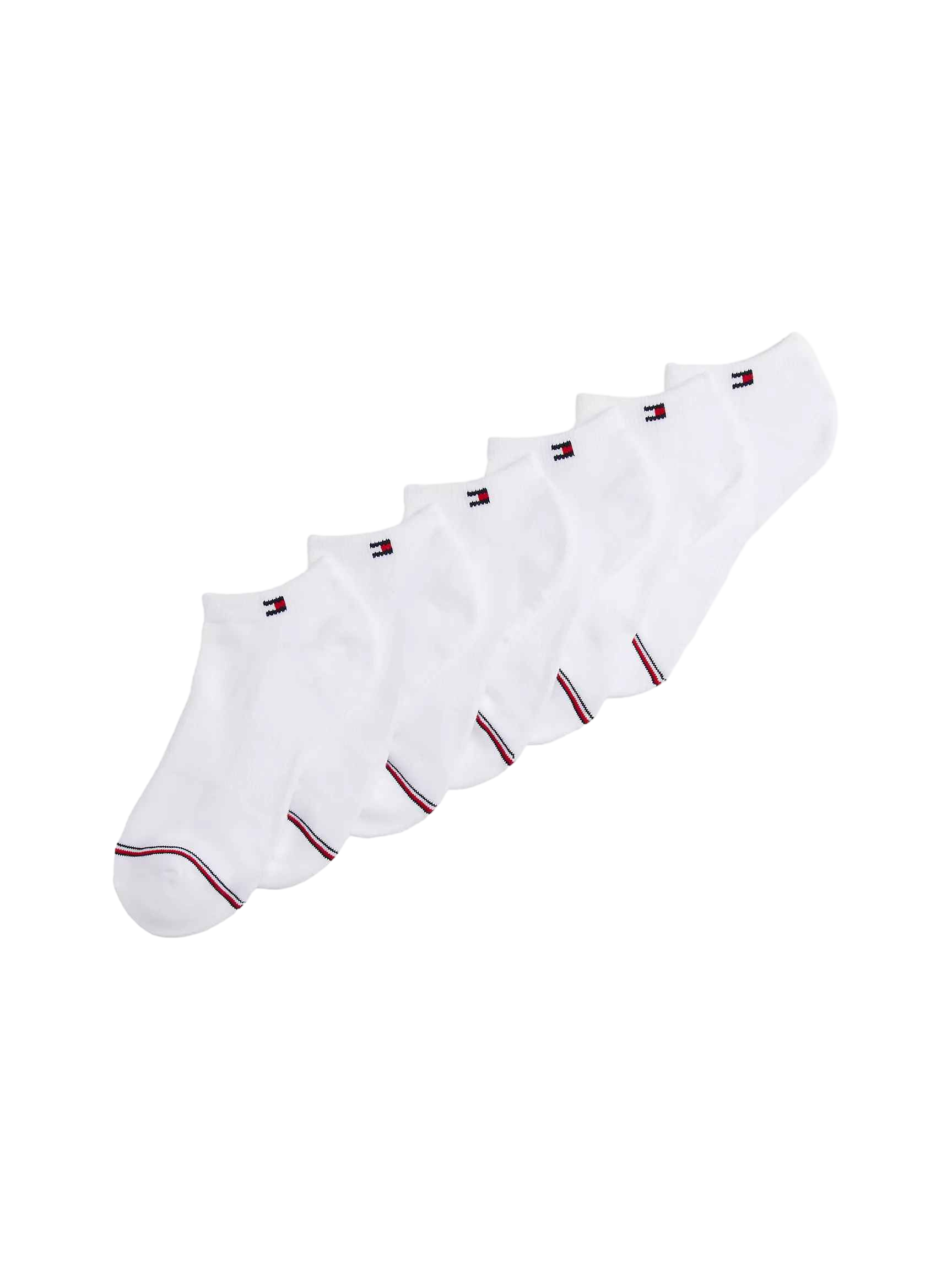 【Tommy Hilfiger USA】Ankle Sock 6-Pack  100 WF5 7696678  白